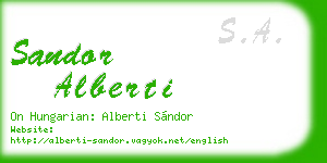 sandor alberti business card